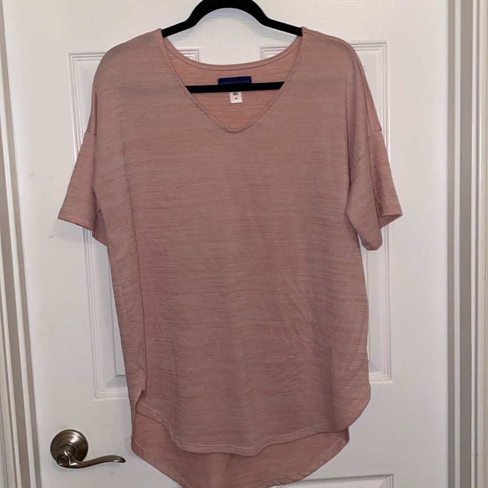 Pink dress top, stretchy material, L